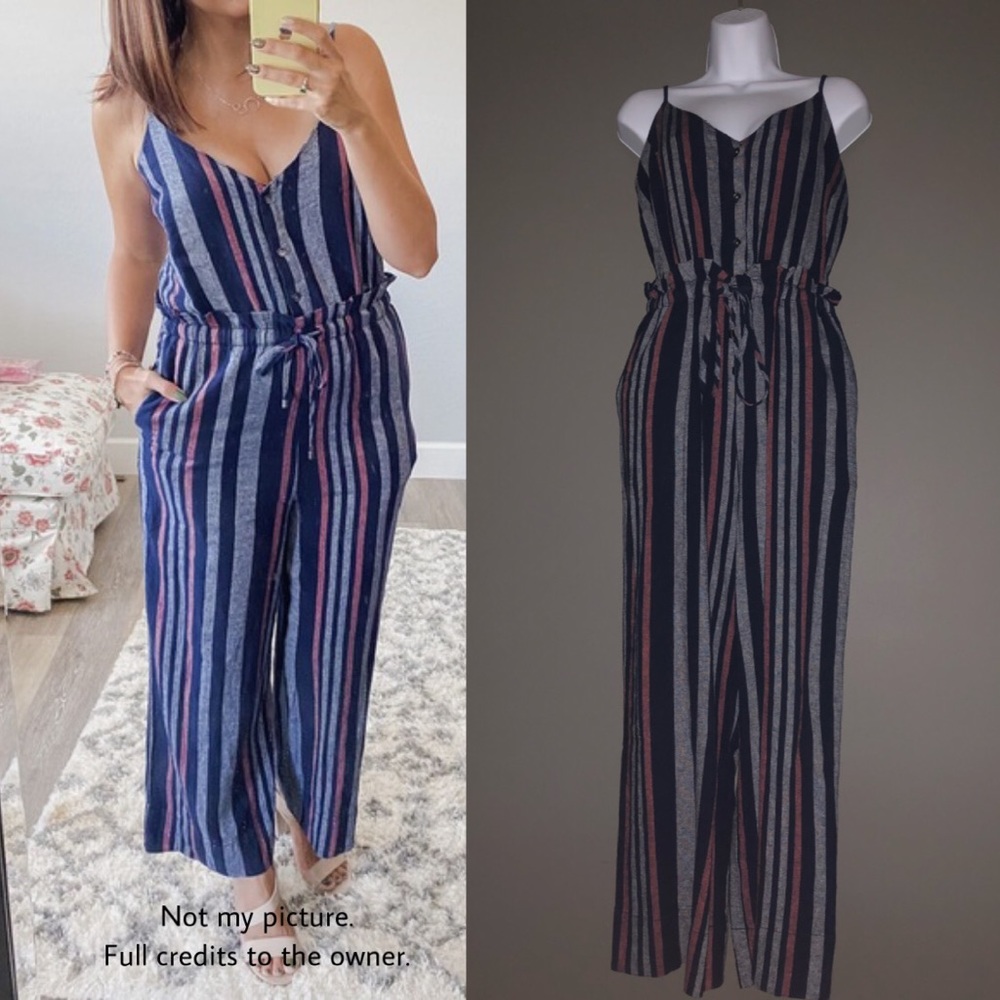 NWT! Splendid Jumpsuit. Striped Navy